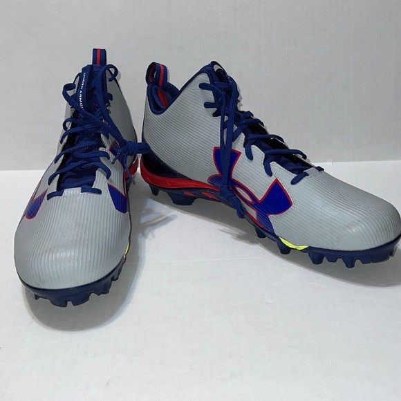 Men\'s Size 16E Under Armour 4D Foam Football Cleats Grey Blue 1287494-019 main image 11